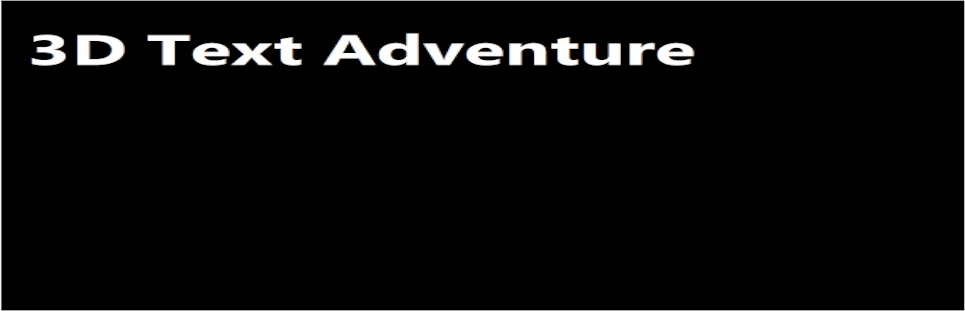 3D Text Adventure cover art