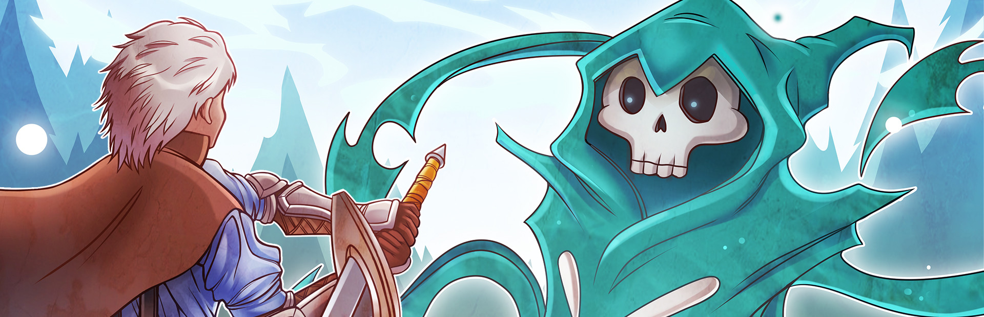 Glittering sword cover art