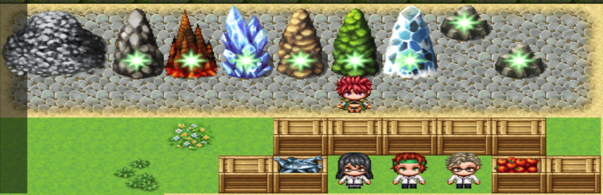 Item synthesis and dungeon exploration cover art