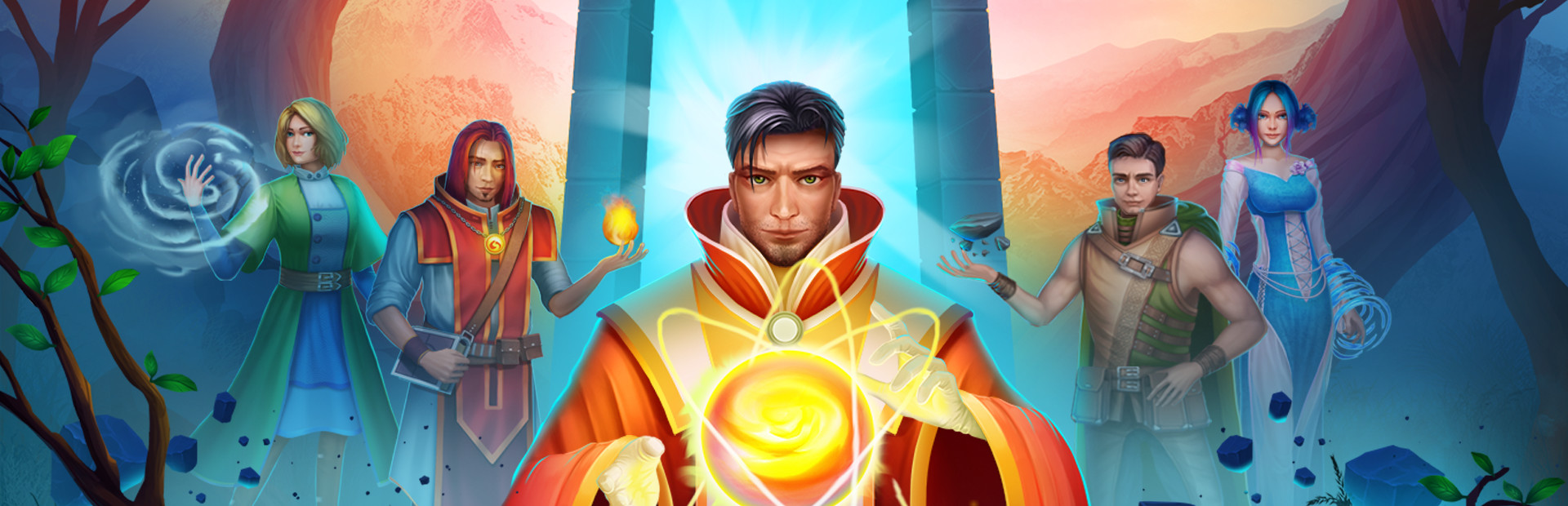 Solitaire. Elemental Wizards cover art