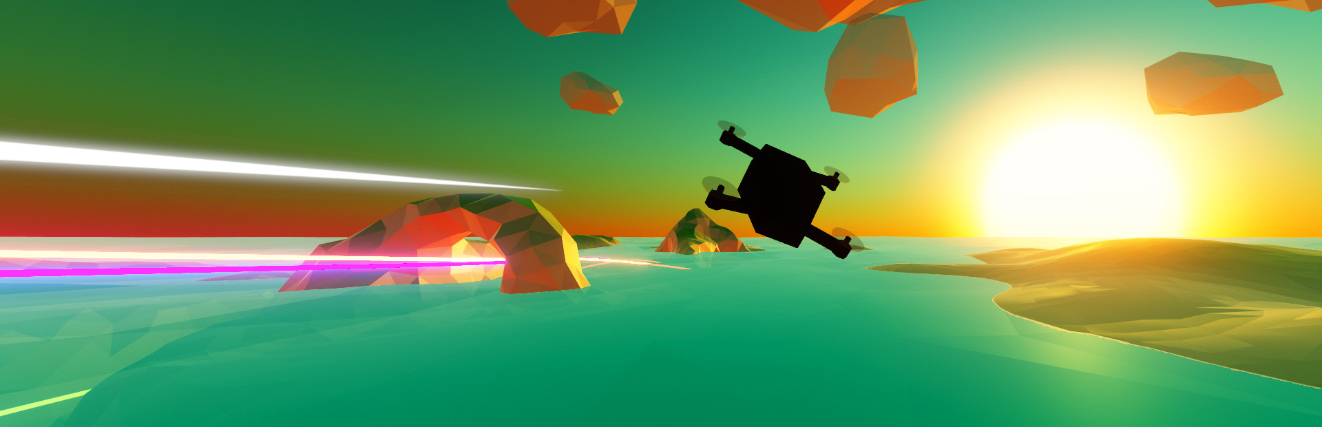 Sunset 20 Drone Racer cover art