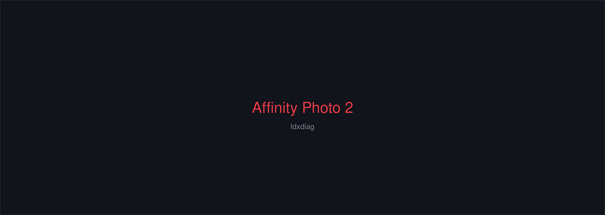 Affinity Photo 2 cover art
