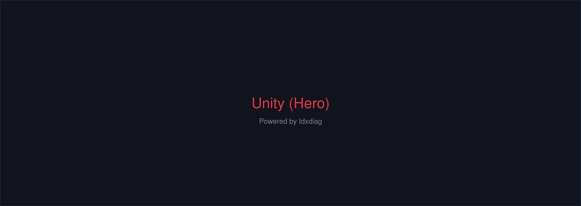 Unity cover art